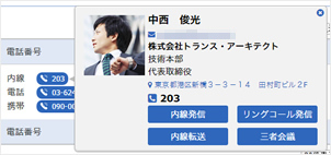 Extension Power 発信、リングコール発信(V字発信)、転送